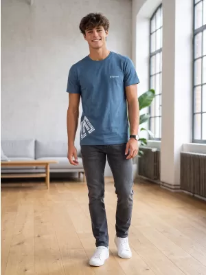 Pánske tričko ALTISPORT ALM013129 DENIM