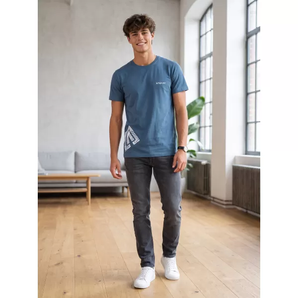  Pánske tričko ALTISPORT ALM013129 DENIM 