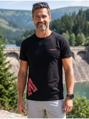 Pánske tričko ALTISPORT ALM013129 ČIERNOČERVENÁ