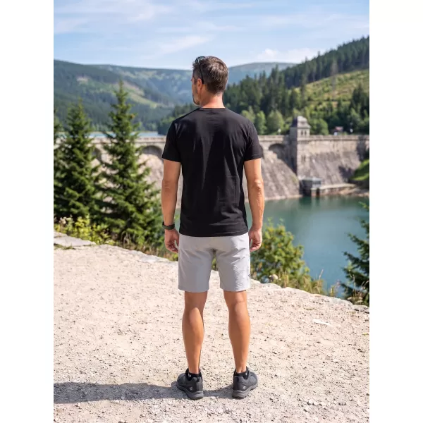  Pánske tričko ALTISPORT ALM013129 ČIERNOČERVENÁ 