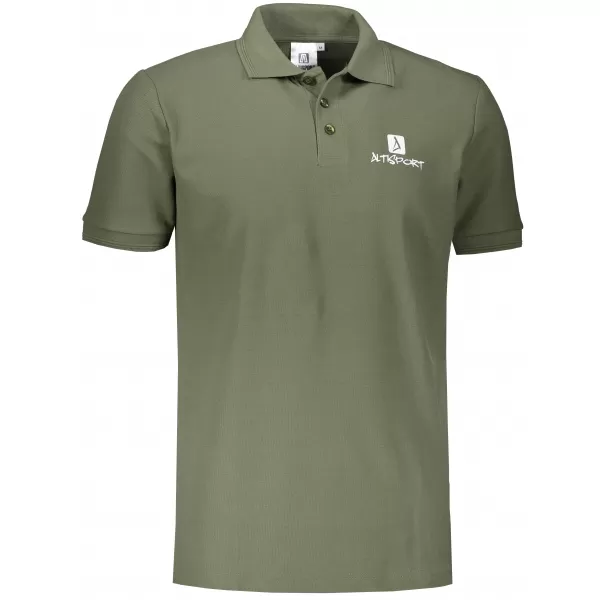  Pánske tričko s golierikom ALTISPORT ALM008203 KHAKI 