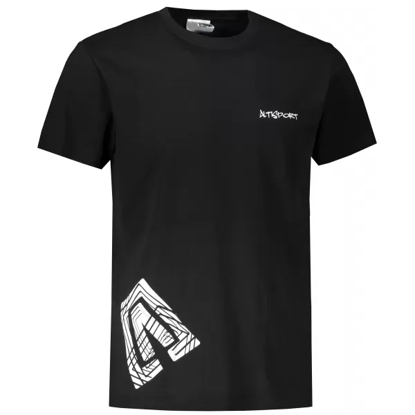  Pánske tričko ALTISPORT ALM013129 ČIERNOBIELA 