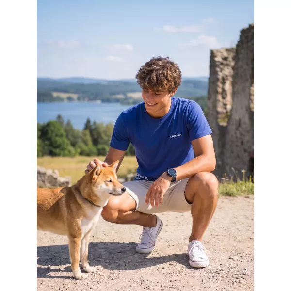  Pánske tričko ALTISPORT ALM013129 KRÁĽOVSKÁ MODRÁ 