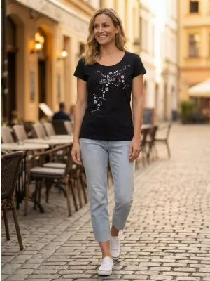 Dámské triko ALTISPORT CARRYOVER ALW009F61 NÁMOŘNÍ MODRÁ
