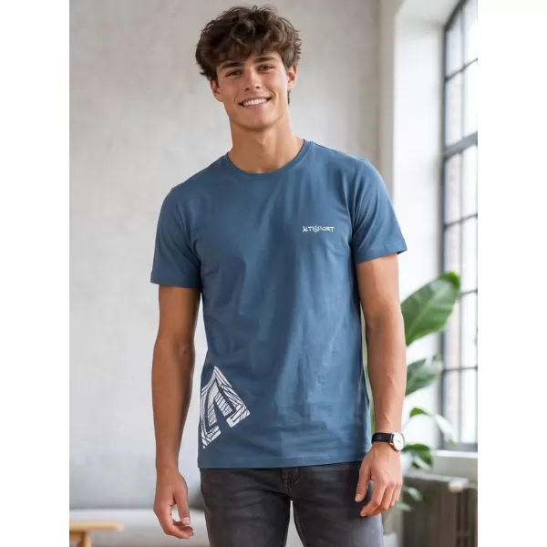 Pánske tričko ALTISPORT ALM013129 DENIM 