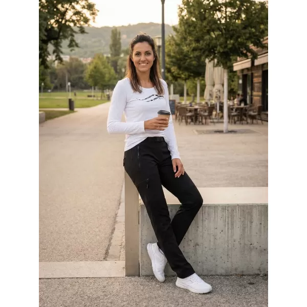  Dámské triko s dlouhým rukávem ALTISPORT CARRYOVER ALW001169 BÍLOČERNÁ 