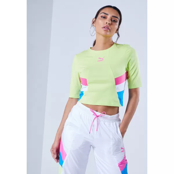  Dámsky top PUMA TFS RETRO CROP TOP OSTRÁ ZELENÁ 