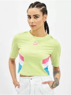 Dámsky top PUMA TFS RETRO CROP TOP OSTRÁ ZELENÁ