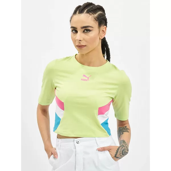  Dámsky top PUMA TFS RETRO CROP TOP OSTRÁ ZELENÁ 