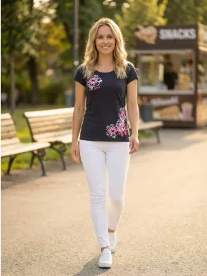 Dámske tričko ALTISPORT CARRYOVER ALW016122 NÁMORNÍCKA MODRÁ