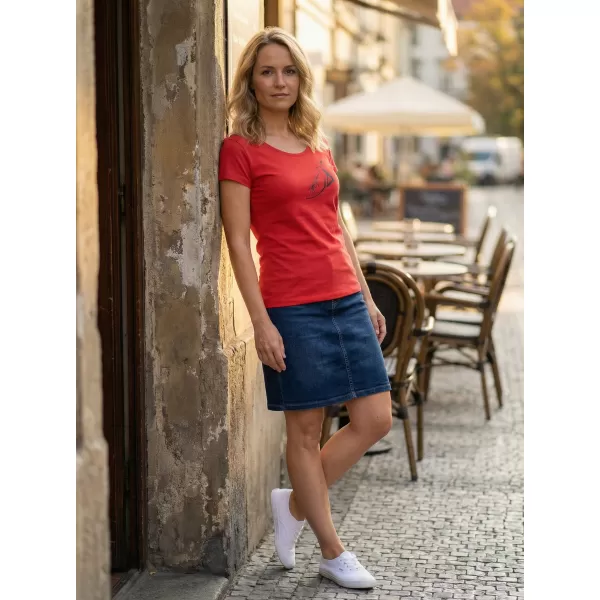  Dámske tričko ALTISPORT ALW030F61 ČERVENÁ 