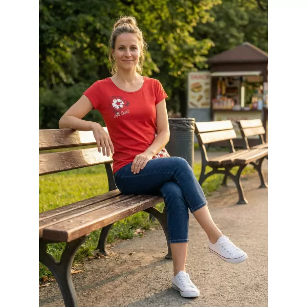  Dámske tričko ALTISPORT CARRYOVER ALW016122 ČERVENÁ 