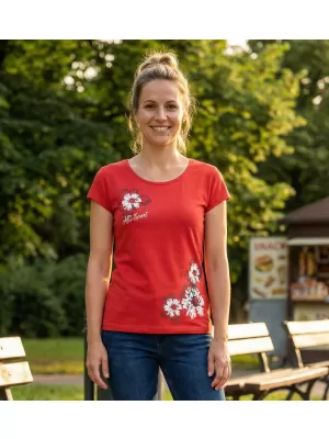 Dámske tričko ALTISPORT CARRYOVER ALW016122 ČERVENÁ