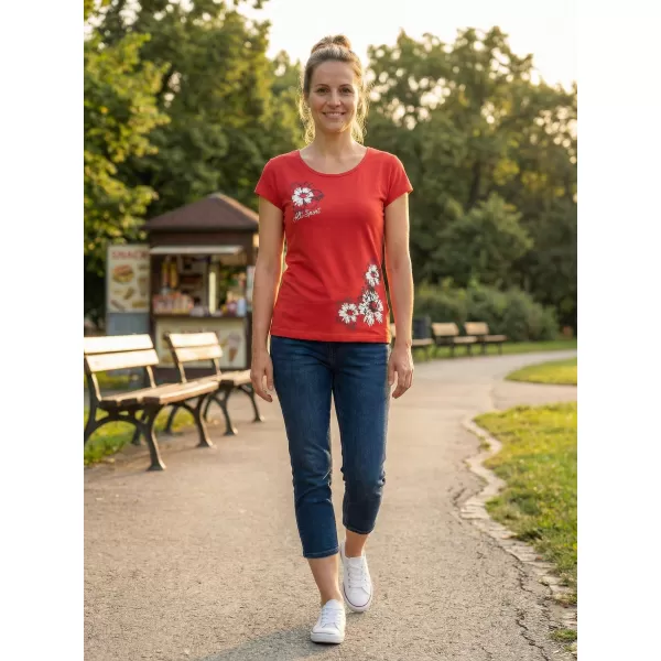  Dámske tričko ALTISPORT CARRYOVER ALW016122 ČERVENÁ 