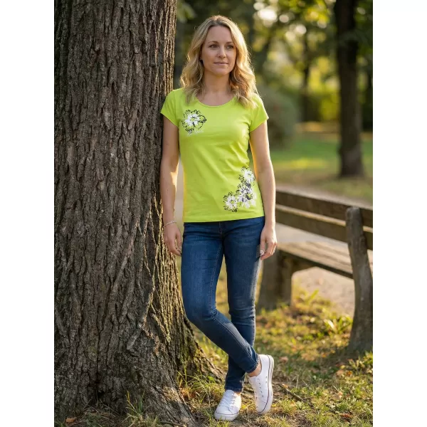  Dámske tričko ALTISPORT CARRYOVER ALW016122 VÁPNO 