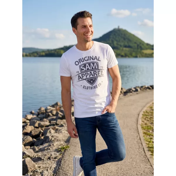  Pánske tričko SAM 73 LIAM MT 768 biela 