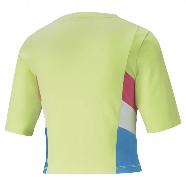  Dámsky top PUMA TFS RETRO CROP TOP OSTRÁ ZELENÁ 
