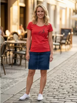 Dámske tričko ALTISPORT ALW030F61 ČERVENÁ