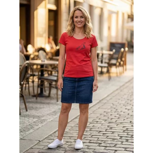  Dámske tričko ALTISPORT ALW030F61 ČERVENÁ 