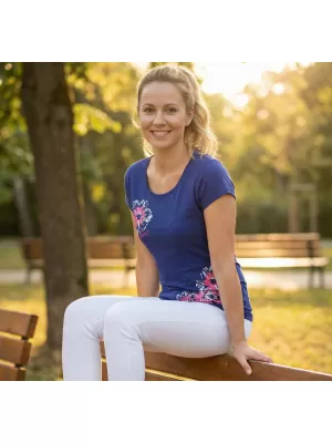 Dámske tričko ALTISPORT CARRYOVER ALW016122 KRÁĽOVSKÁ MODRÁ