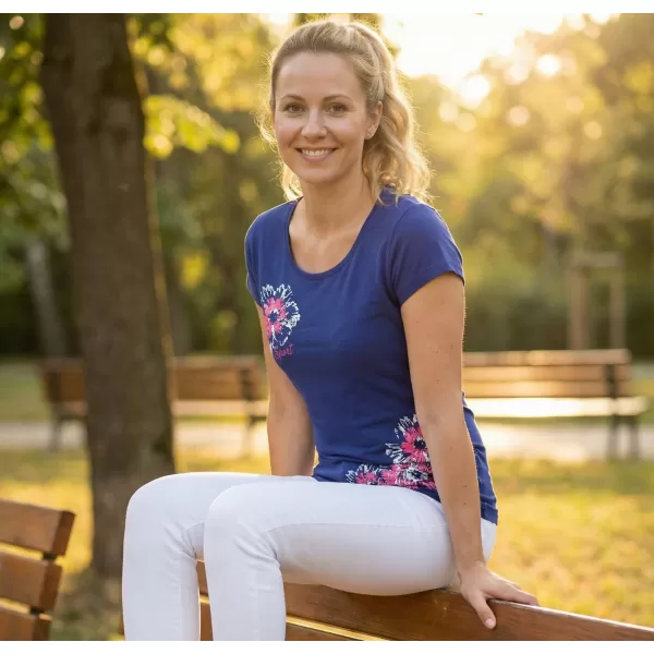  Dámske tričko ALTISPORT CARRYOVER ALW016122 KRÁĽOVSKÁ MODRÁ 