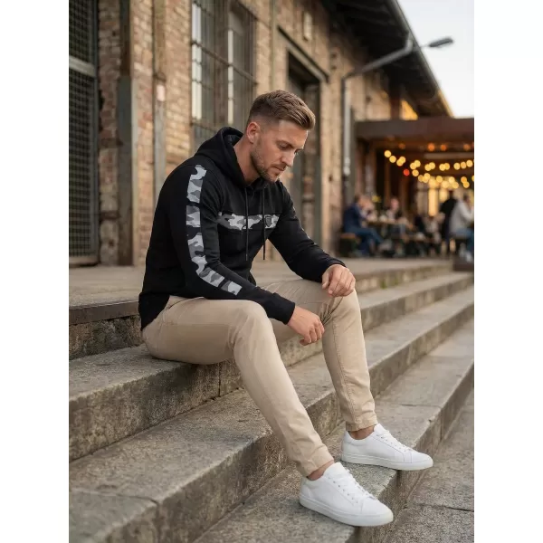  Pánska predĺžená mikina KIXMI KENNY ČIERNA 