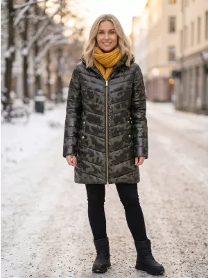 Dámsky kabát SAM 73 ALISHA WB 806 TMAVO zelená