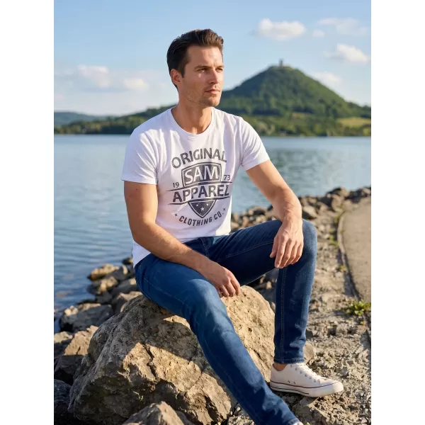  Pánske tričko SAM 73 LIAM MT 768 biela 