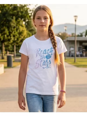 Dievčenské tričko SAM 73 BIDANO KTSS291 biela