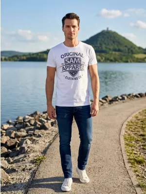 Pánske tričko SAM 73 LIAM MT 768 biela
