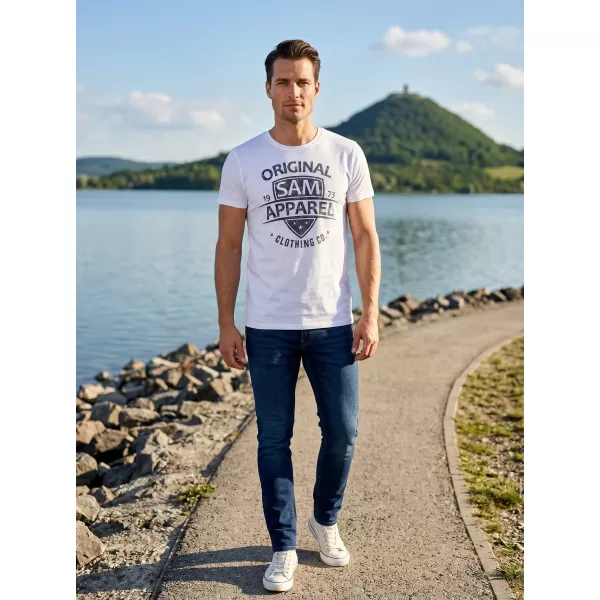  Pánske tričko SAM 73 LIAM MT 768 biela 