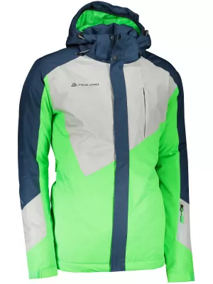 Pánska lyžiarska bunda ALPINE PRO SARDAR 4 MJCS450 ZELENÁ
