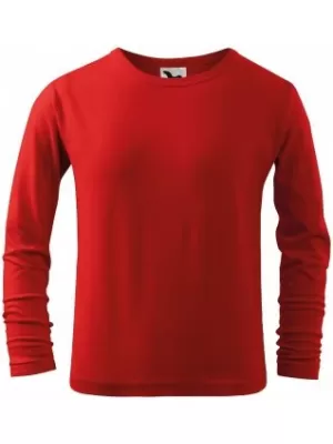 Detské tričko MALFINI FIT-T LS 121 ČERVENÁ