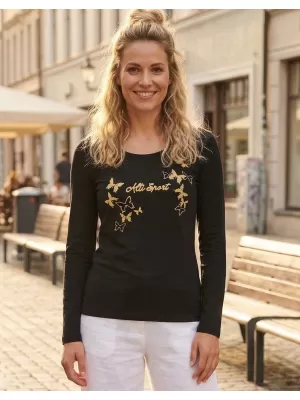 Dámske tričko ALTISPORT ALW011169 ČIERNOZLATÁ