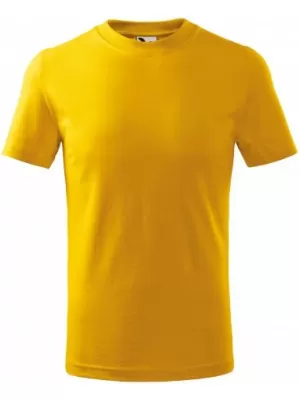 Detské tričko MALFINI BASIC 138 ŽLTÁ