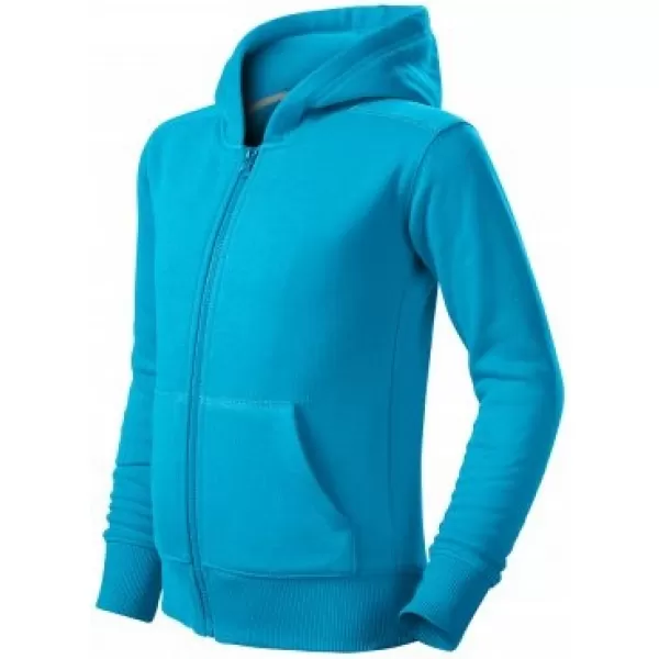  Detská mikina MALFINI TRENDY ZIPPER 412 TYRKYSOVÁ 