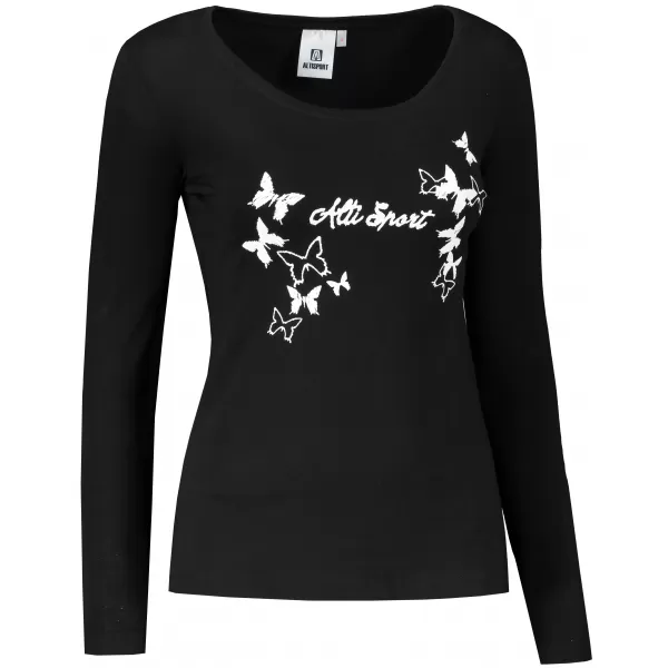  Dámske tričko ALTISPORT ALW011169 ČIERNOBIELA 