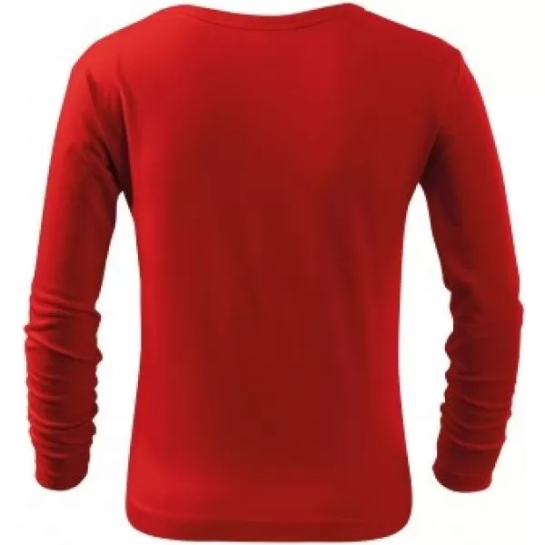  Detské tričko MALFINI FIT-T LS 121 ČERVENÁ 