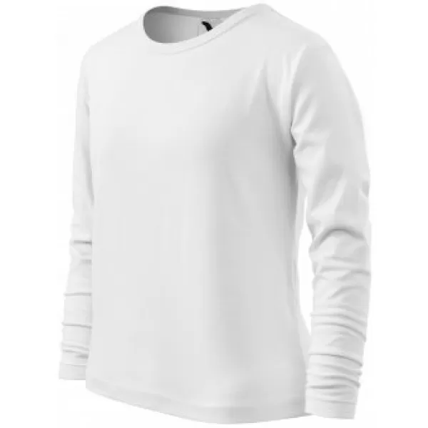  Detské tričko MALFINI FIT-T LS 121 BIELA 