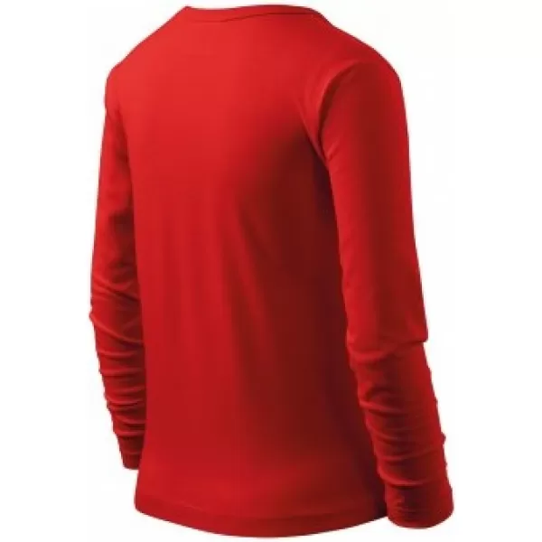  Detské tričko MALFINI FIT-T LS 121 ČERVENÁ 