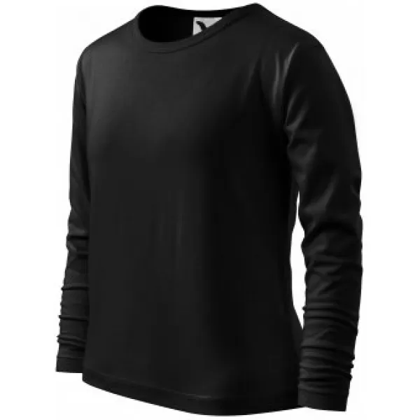  Detské tričko MALFINI FIT-T LS 121 ČIERNA 