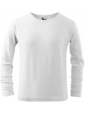Detské tričko MALFINI FIT-T LS 121 BIELA