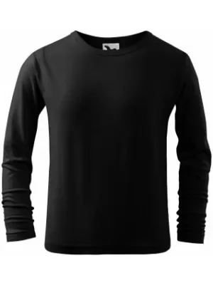 Detské tričko MALFINI FIT-T LS 121 ČIERNA