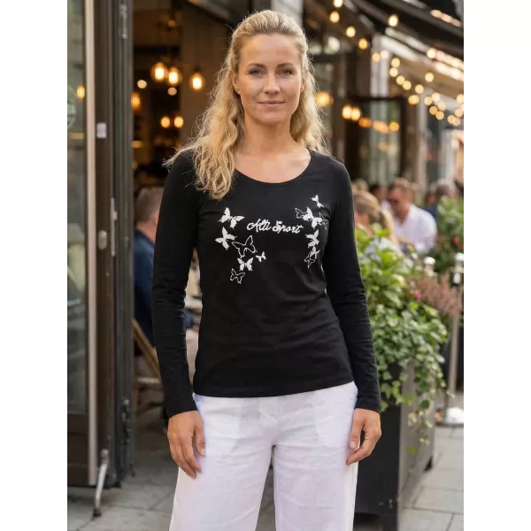  Dámske tričko ALTISPORT ALW011169 ČIERNOBIELA 