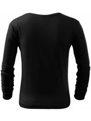 Detské tričko MALFINI FIT-T LS 121 ČIERNA