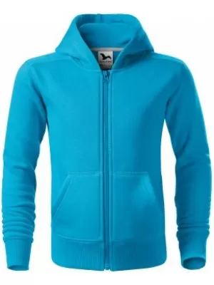 Detská mikina MALFINI TRENDY ZIPPER 412 TYRKYSOVÁ