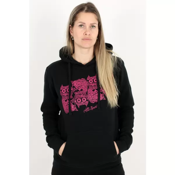  Dámska mikina ALTISPORT ALW005JN795 ČIERNORUŽOVÁ 