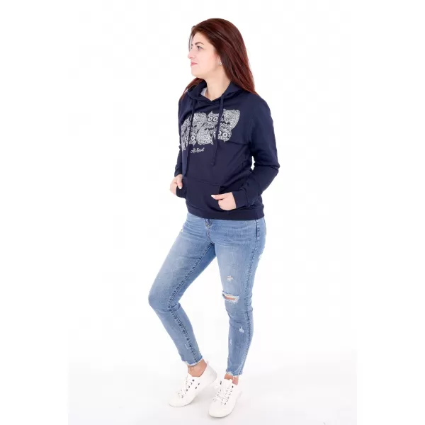  Dámska mikina ALTISPORT ALW005JN795 NÁMORNÁ MODRÁ 