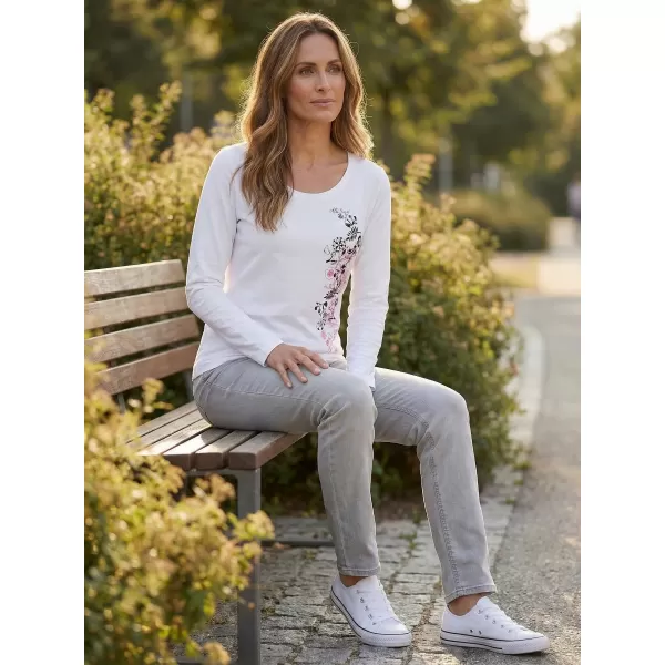  Dámske tričko s dlhým rukávom ALTISPORT CARRYOVER ALW029169 BIELA 