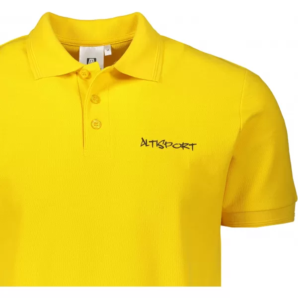  Pánske tričko s golierom ALTISPORT ALM013203 JANTÁROVÁ 